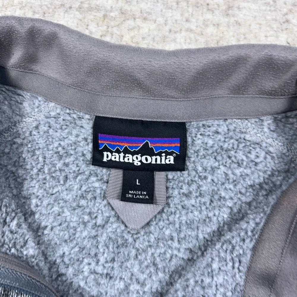 Patagonia Better Sweater Women Large Gray Pullover Half Zip Jacket Heather B69 - Picture 4 of 12